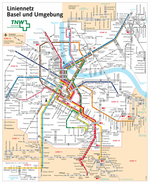 Basel Tram Map